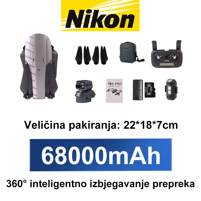(Deluxe Edition) 16K rezolucija, 16 sati leta, maksimalna visina leta 2000 metara, automatsko izbjegavanje prepreka i osvjetljenje danju i noću.
